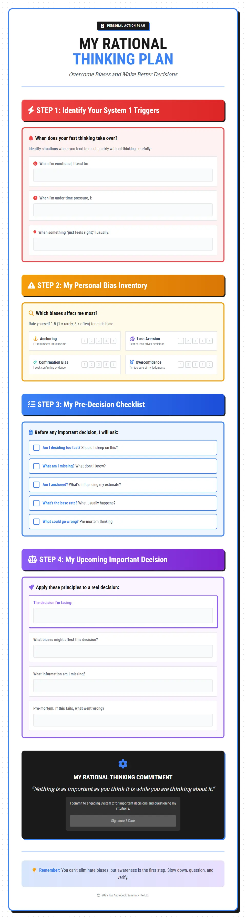 Personal Action Plan Preview